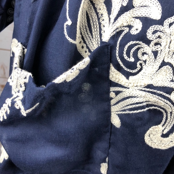 ECI Embroidered Voile Shirt Dress - Picture 5 of 6